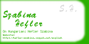 szabina hefler business card